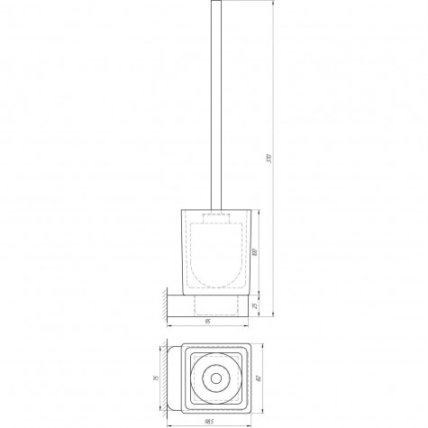 Йоржик підлоговий TOPAZ TKB 8329-BL чорний