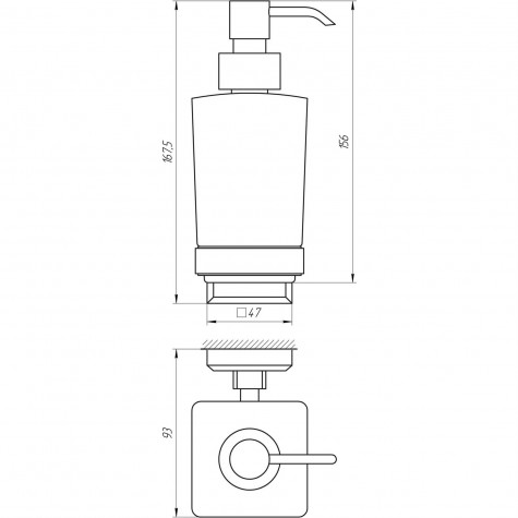 Дозатор рідкого мила TOPAZ TKB 9933A-BL чорний