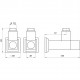 Набір Кран напівобертовий кутовий з американкою SOLOMON LUX 1/2″ CUBE CHROM 8888 (1уп.)