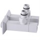 Набір Кран напівобертовий кутовий із американкою SOLOMON LUX 1/2″ CUBE WHITE 8888 (1уп)