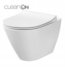 CET Cersanit 743 CITY OVAL CLEAN підвісний з кришкою SLIM дюропласт ліфт