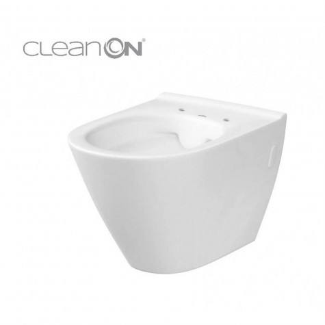 CET Cersanit 743 CITY OVAL CLEAN підвісний з кришкою SLIM дюропласт ліфт