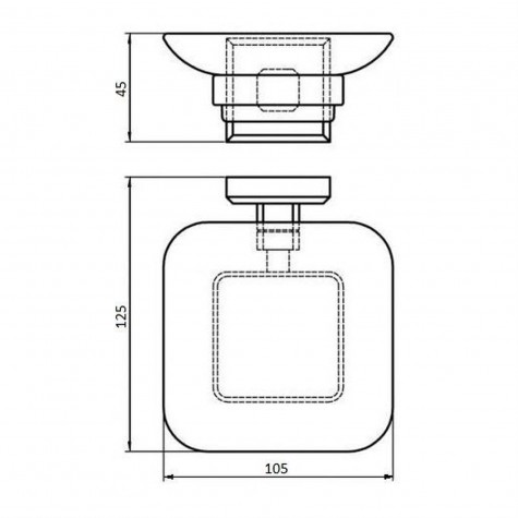 Мильниця одинарна Globus Lux BQ9408 чорна матова SUS304