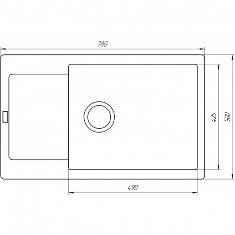 Гранітна мийка Globus Lux MALABI піщаний  780x500мм-А0004