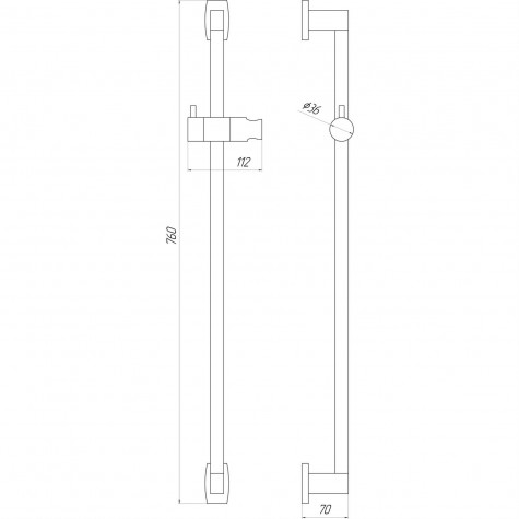 Душова стійка TOPAZ ODISS TO-18107-BB