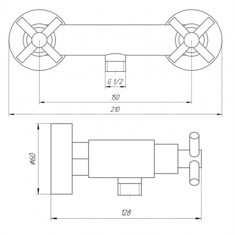 Змішувач для душу Globus Lux DUKAT SD4-105