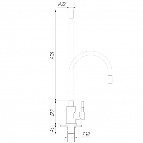 Змішувач для кухні Globus Lux ALPEN SBT1-203SB