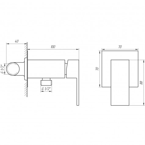 Змішувач гігієнічний Globus Lux  Milano GLM-0-106MIX-Graphite