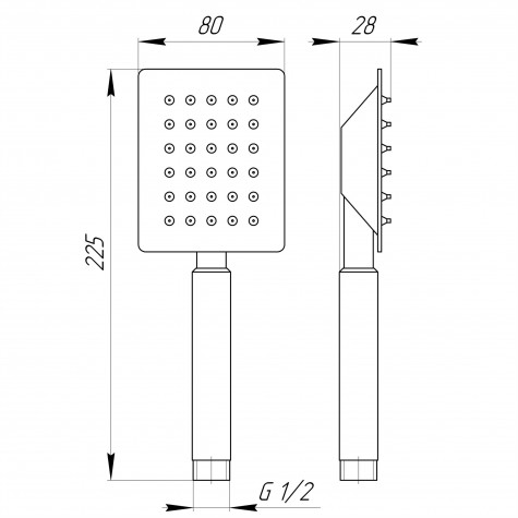 Душова лійка Globus Lux SUS-001Q-BB