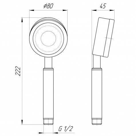 Душова лійка Globus Lux SUS-008H