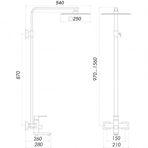 Душова система Globus Lux SICILIA PLUS-SBQ-SH-02-304