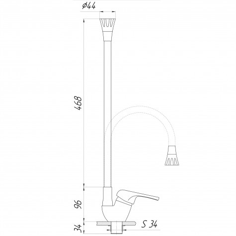 Змішувач для кухні Globus Lux Solly GLSO-0203SA-G03