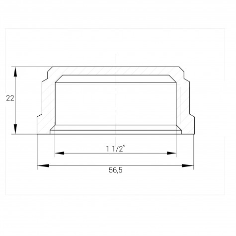 Заглушка латунна 1 1/2 