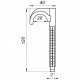 Кріплення-гак забивне одинарне для труби Ø16-20 Довжина 120мм чорна CRISTAL (уп.100шт)