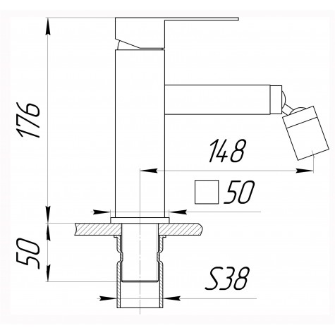 Змішувач для біде Globus Lux SICILIA SBQ-106