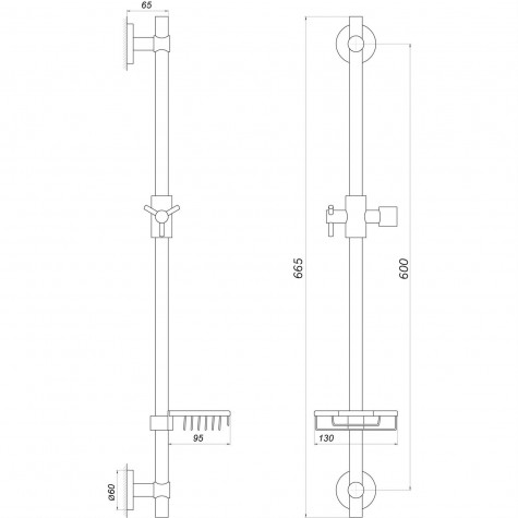 Душова стійка Globus Lux DS-1106-CR