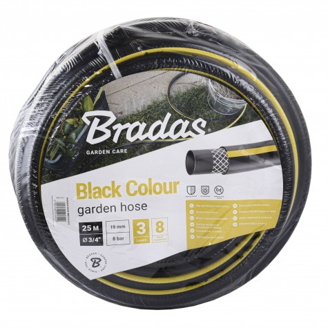 Шланг для поливу BLACK COLOUR 3/4″ 25м, Bradas Польща чорний WBC3/425