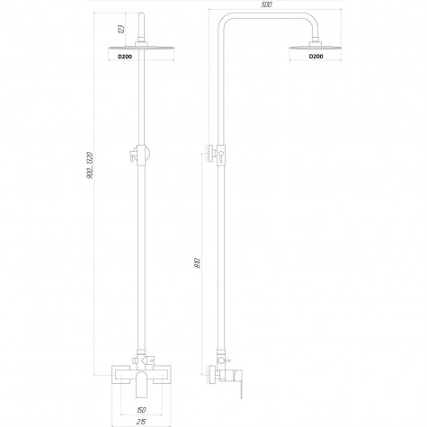 Душова система TOPAZ CAPRI TCA-15702-H37