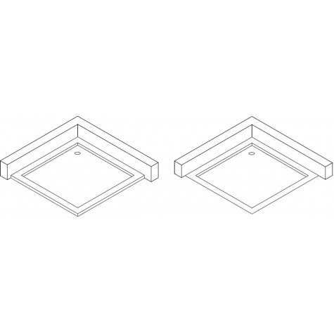Душовий піддон квадратний BRAVO BOBR SS100I (1уп.)