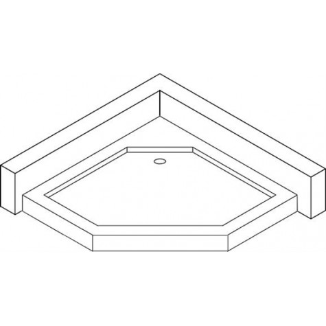 Душовий пятикутний піддон BRAVO WIEPRZ PL90F (1уп.)
